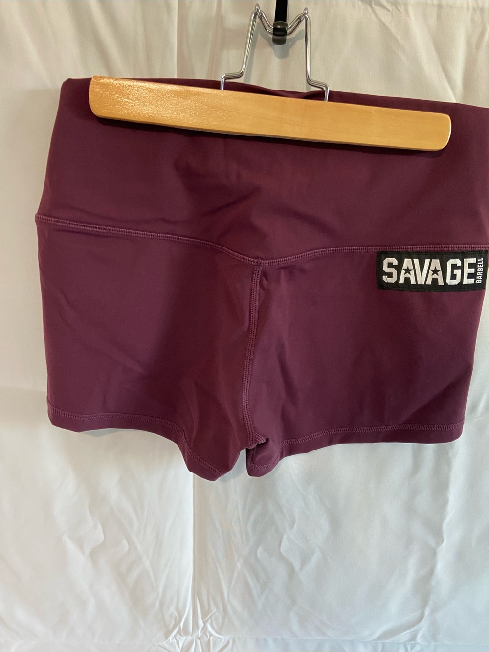 Savage Barbell Plum High-Rise Athletic Shorts